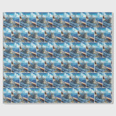 Nautic Tabby Cat on Boat Ropes Geschenkpapier (Flach)