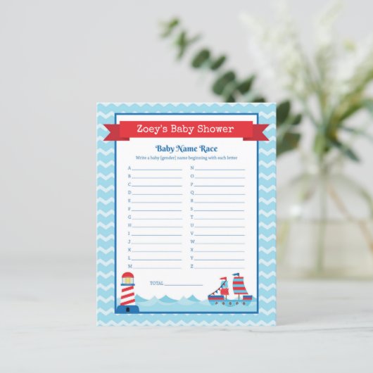 Nautic Theme Baby Showspiel (Stehend Vorderseite)