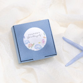 Nautic Theme Boys Birthday Party Runder Aufkleber