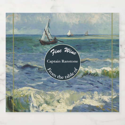 Nautic Theme Celebration Schaumweinetikett (Einzelnes Label)