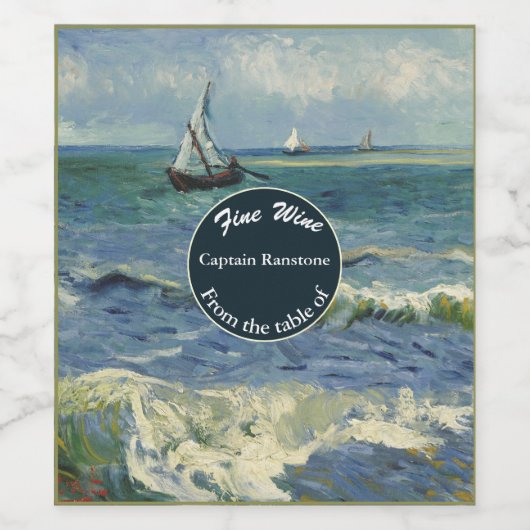 Nautic Theme Celebration Weinetikett (Einzelnes Label)