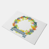Nautic Theme Christmas Wreath Doormat - Küste Fußmatte (Schrägansicht)