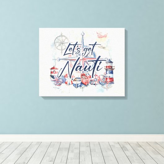 Nautic Theme Leinwand Mauer (Insitu (Holzboden))