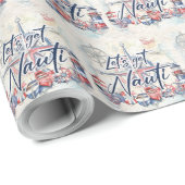 Nautic Theme Let's Get Nauti Geschenkpapier (Rolleneckpunkt)