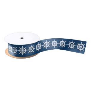 Nautic Theme Marine blaue Band für Geschenkverpack Satinband