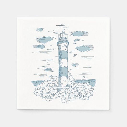 Nautic Theme Paper Napkin Serviette (Vorderseite)