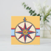 Nautic Theme Party - Yacht, Segelclub, Jacht Einladung (Stehend Vorderseite)