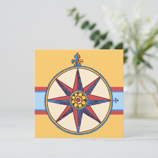 Nautic Theme Party - Yacht, Segelclub, Jacht Einladung (Stehend Vorderseite)