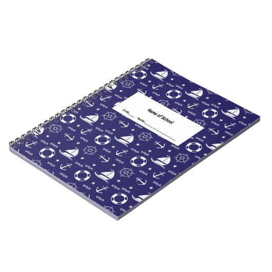 Nautic Theme Student Notebook Notizblock (Linke Seite)