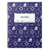Nautic Theme Student Notebook Notizblock (Vorderseite)