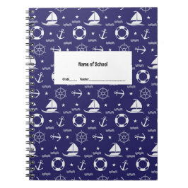 Nautic Theme Student Notebook Notizblock