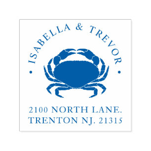 Nautic Theme Vintag Crab Custom Permastempel
