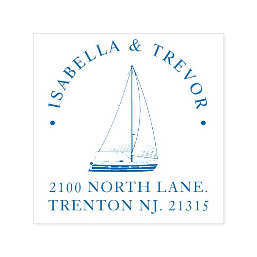Nautic Theme Wedding Custom Permastempel (Design)