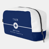 Nautic Theme Wedding Party Trauzeuge Toilettentasc Waschbeutel (Rechte Ecke)