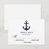 Nautic Theme Wedding RSVP | Hochzeit Karte (Vorne/Hinten)