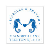 Nautic Theme Wedding Seepferds Custom Permastempel (Design)