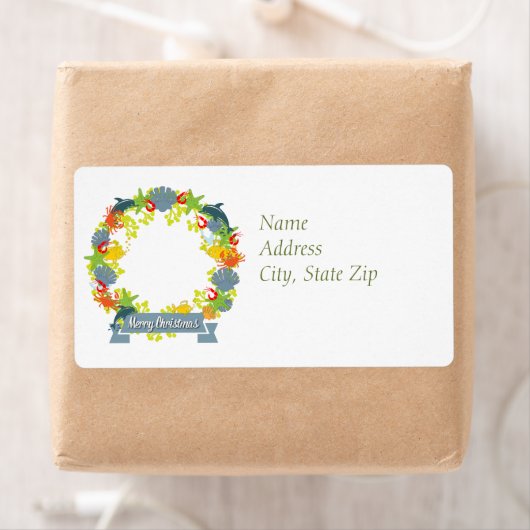 Nautic Theme Weihnachtsfeier Rücksendeadresse (Insitu)