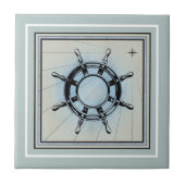 Nautic Themed Blue Keramik Tile Fliese (Vorderseite)