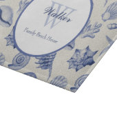 Nautic Themed Blue Seashell Custom Cutting Board Schneidebrett (Ecke)