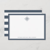 Nautic Themed | Compass Rose Slate NoteCard Mitteilungskarte (Vorne/Hinten)