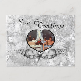 Nautic-themed Seas & Greetings Holiday Postcard Feiertagspostkarte