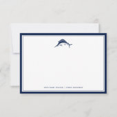 Nautic Themed | Swordfish Custom Office NoteCard Mitteilungskarte (Vorderseite)