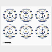 Nautic themed Wedding Danke Stickers (Blatt)