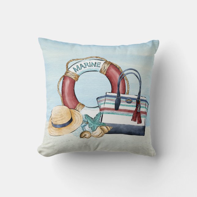 Nautic Throw Pillow Kissen (Vorderseite)