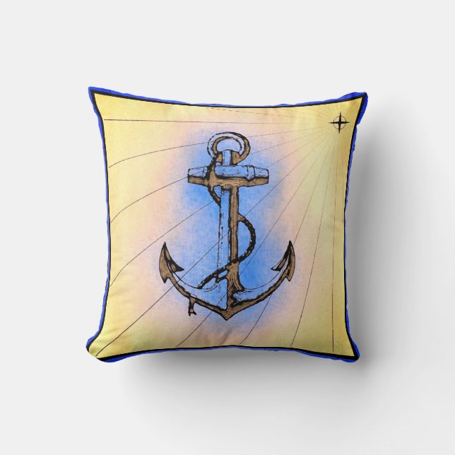 Nautic Throw Pillow Kissen (Vorderseite)