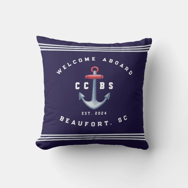Nautic Throw Pillow Kissen (Vorderseite)