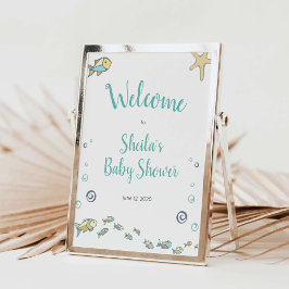 Nautic unter dem Meer Willkommen in der Babydusche Poster