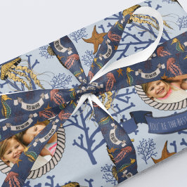 Nautic Vathers Day Bester Vater je Navy Blue Ripsband