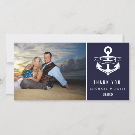 Nautic Vielen Dank | Fotokarte Dankeskarte (Vorderseite)