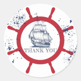Nautic Vielen Dank für Ihre Unterstützung Runder Aufkleber