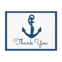 Nautic Vielen Dank Navy Anchor Wedding Beach
