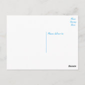 Nautic Vielen Dank Ocean Sunrise Blue & White Postkarte (Rückseite)