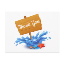 Nautic Vielen Dank Ocean Waves Blue Summer Wedding