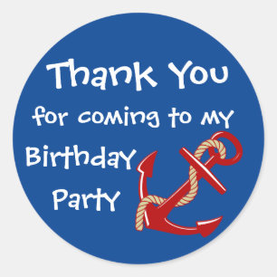 Nautic Vielen Dank Runder Aufkleber