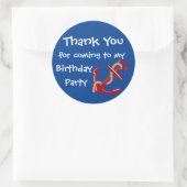 Nautic Vielen Dank Runder Aufkleber (Tasche)