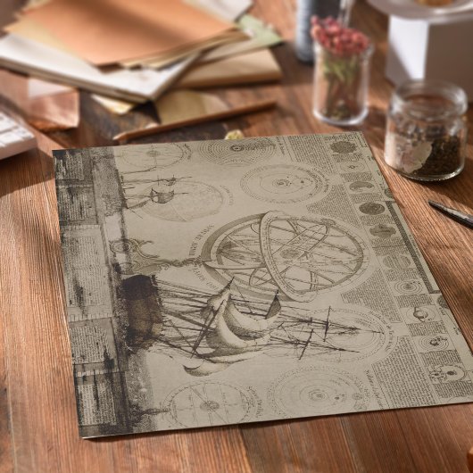 Nautic Vintag Antique Decoupage Seidenpapier