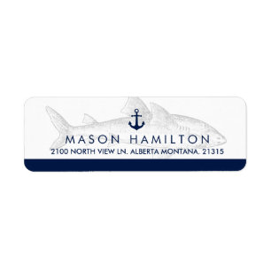 Nautic Vintag Great White RÜCKSENDEADRESSE