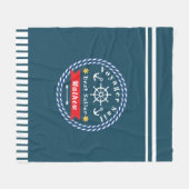 Nautic Voyager Best Sailor Dark Blue Fleecedecke (Vorderseite (Horizontal))