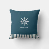 Nautic Voyager Best Sailor Dark Blue Kissen (Rückseite)