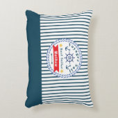 Nautic Voyager Best Sailor White Dekokissen (Vorderseite(Vertikal))