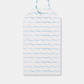 Nautic Watercolor Anchor Blue Personalisiert Geschenkanhänger (Rückseite)