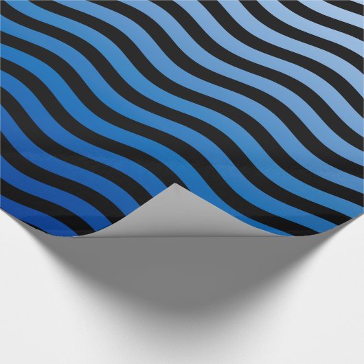 Nautic Waves Blue Hue Geschenkpapier (Ecke)