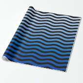 Nautic Waves Blue Hue Geschenkpapier (Ungerollt)