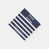 Nautic Wedding Custom Striped Napkins Serviette (Ecke)