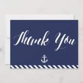 Nautic Wedding danke Karten mit Streifen (Vorderseite)