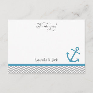 Nautic Wedding Dankeschön Card Dankeskarte